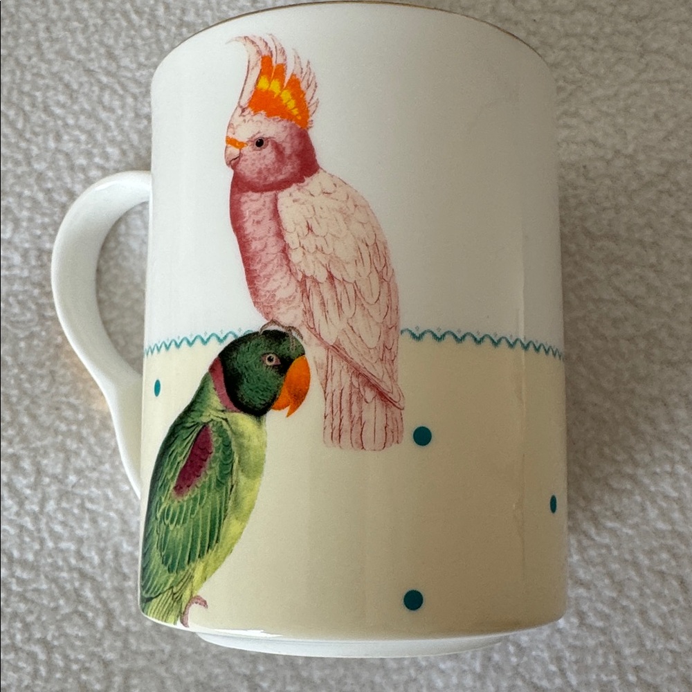 Yvonne Ellen Anthropologie giraffe parrot mugs - Picture 2 of 6